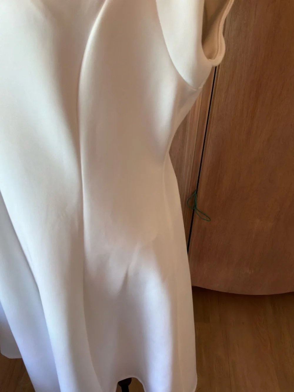 Calvin Klein Cap Sleeve V-Neck Scuba Crepe Midi Sheath Career White 12